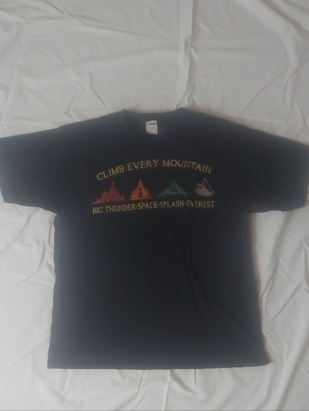 Port and Company Black 'Climb Every Mountain' Graphic Tee XL Womens Disney Parks
